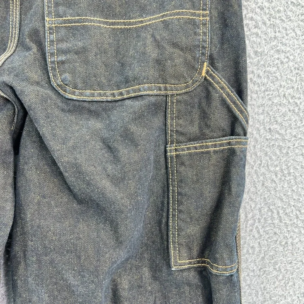 Vintage GAP CARPENTER Jean Men 34x30 Baggy Straight Leg Dark Blue Denim USA READ